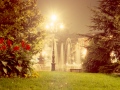 Verona - Notturno della fontana dei giardini dell'Arena in Piazza Bra